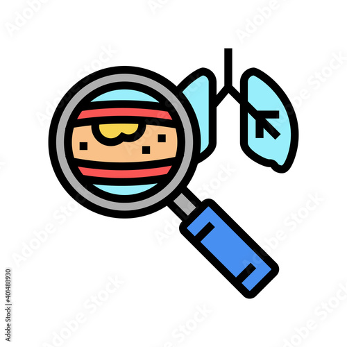 pulmonary vascular disease color icon vector. pulmonary vascular disease sign. isolated symbol illustration