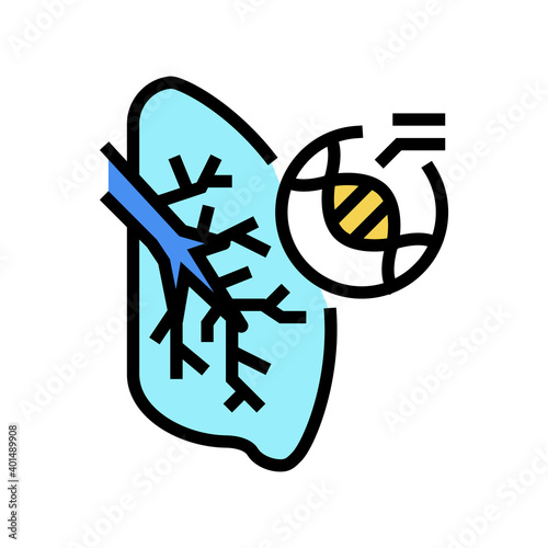 cystic fibrosis respiratory disease color icon vector. cystic fibrosis respiratory disease sign. isolated symbol illustration