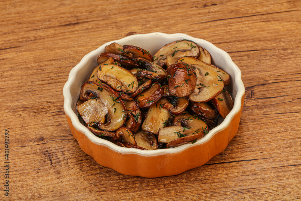 Roasted champignon with herbs and spices Roasted champignon with herbs and spices