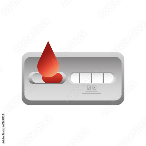 medical positive and negative blood test vector design