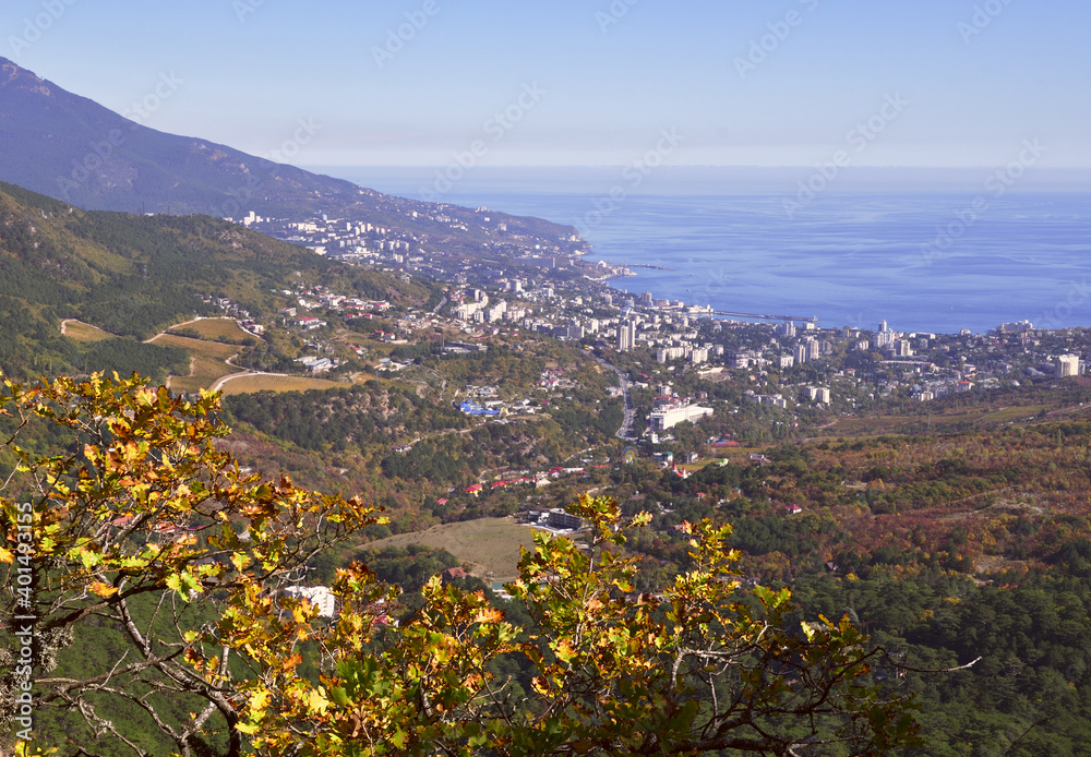 View of Yalta from the top of the mountain