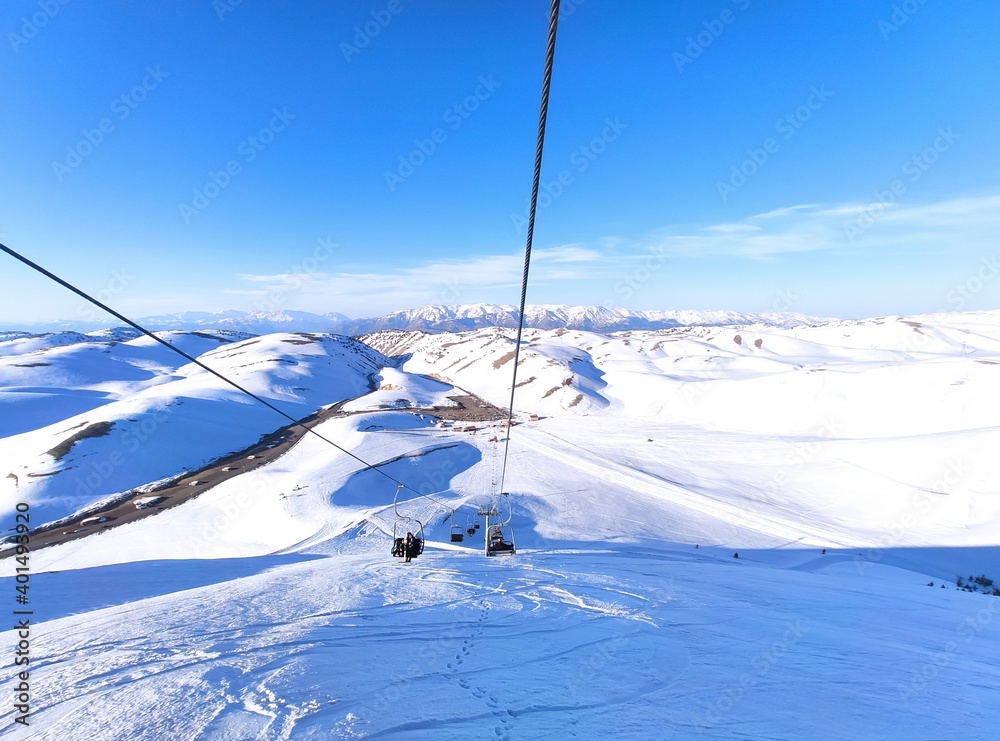 ski lift in the mountains ski lift in the mountains