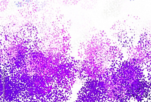 Light Purple vector doodle background with leaves.