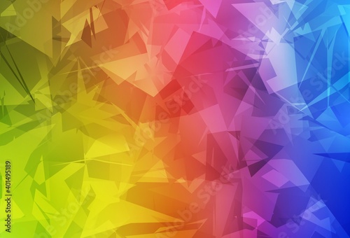 Light Multicolor vector pattern with random polygonals.