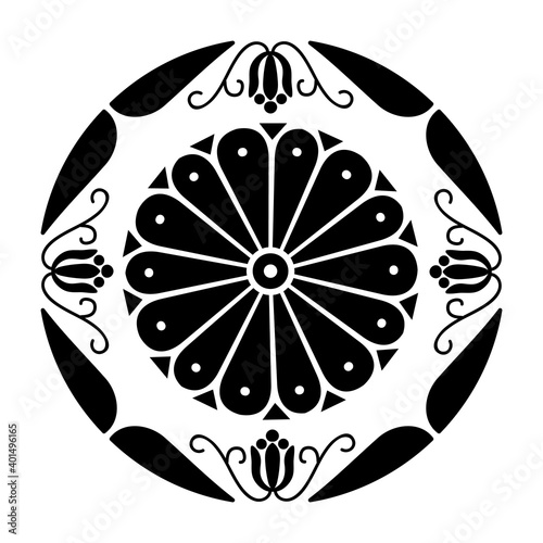 Japan style flower Sign Royal Hitachinomiya symbol