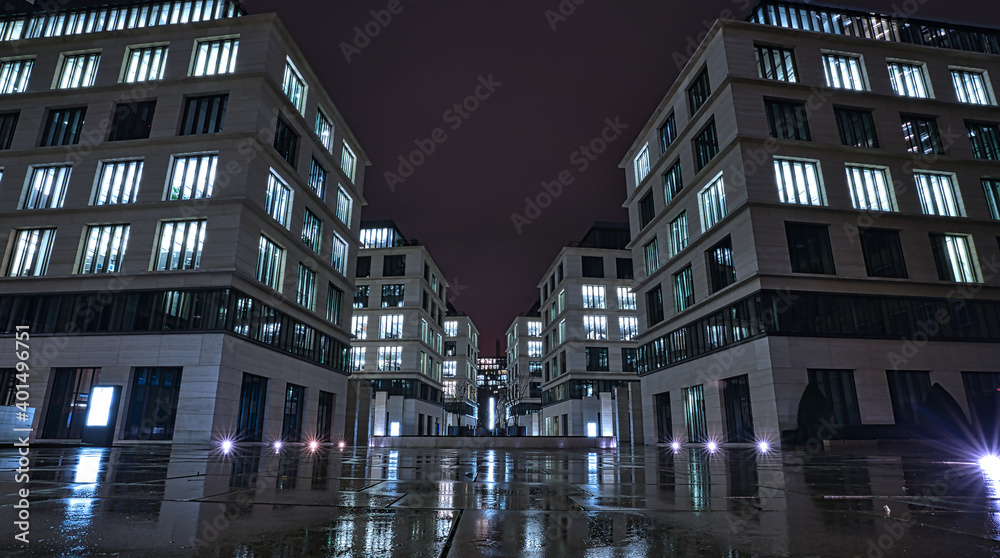 Frankfurt Architektur in der Nacht