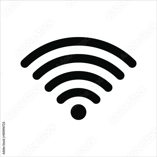 flat illustration of wifi vector icon