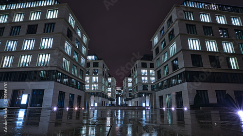 Obraz na płótnie Frankfurt Architektur in der Nacht w salonie