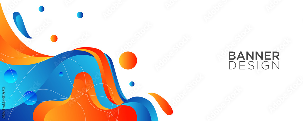 creative background banner design, flat, color fluid effect, new style, eps 10