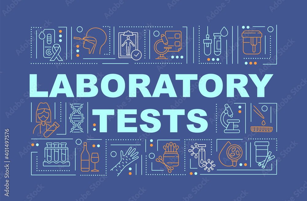 Laboratory tests word concepts banner Laboratory tests word concepts banner
