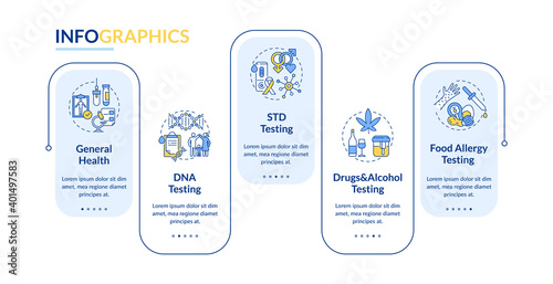 Diagnostic tests vector infographic template
