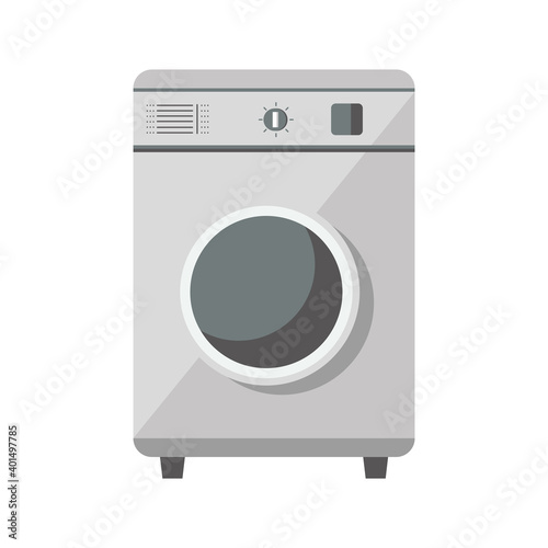 gray wash machine house appliance isolated icon