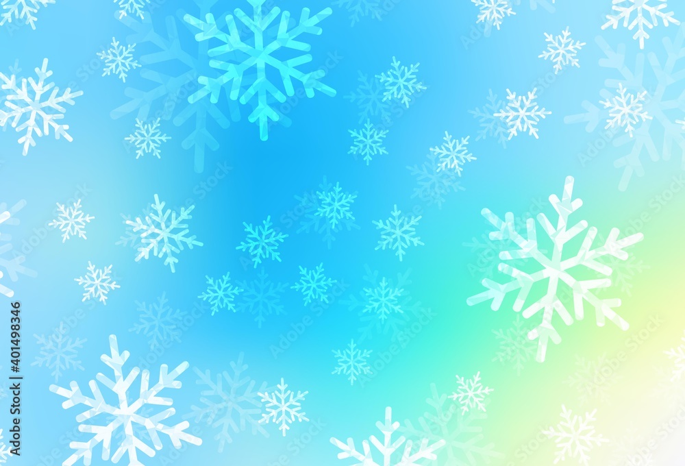 Light Blue, Green vector backdrop in holiday style.