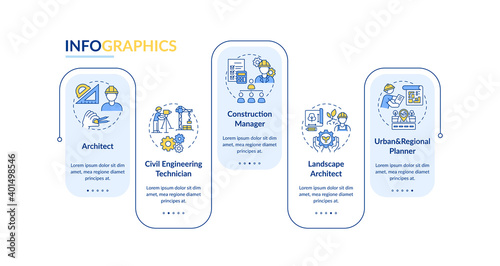 Civil engineering professional vector infographic template