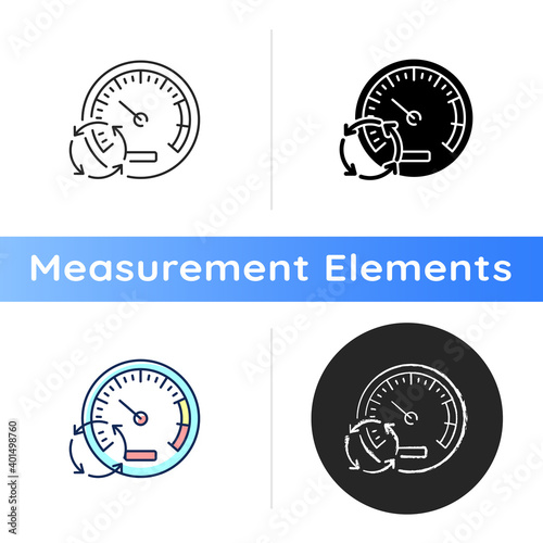 Schilderij op canvas Pressure gauge icon