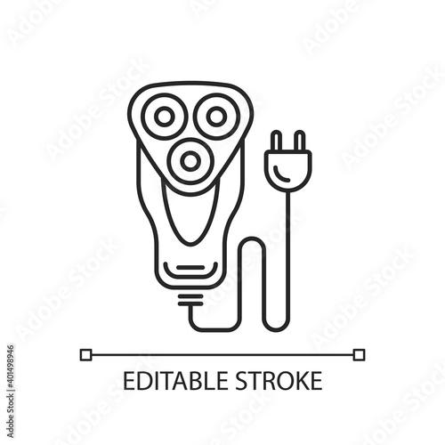 Electric shaver linear icon