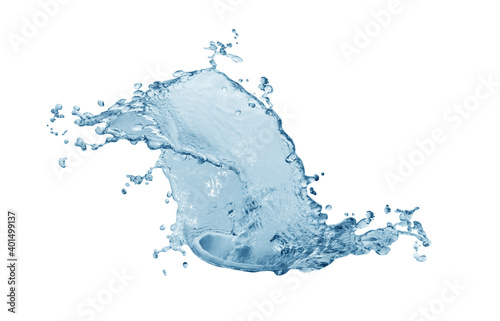 water, water splash isolated on white background, beautiful splashes a clean water