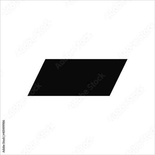 parallelogram shape illustration vector graphic. basic shape perfect for preschool learning for children and good for mathematics
