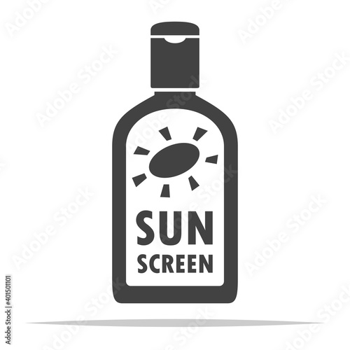 Sunscreen transparent icon vector isolated
