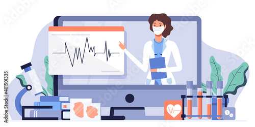 Medical examination and cardiology doctor, circulatory system checkup. Heart disease human concept. Ischemic heart disease, EKG , Muga scan, cardiology, coronary artery disease