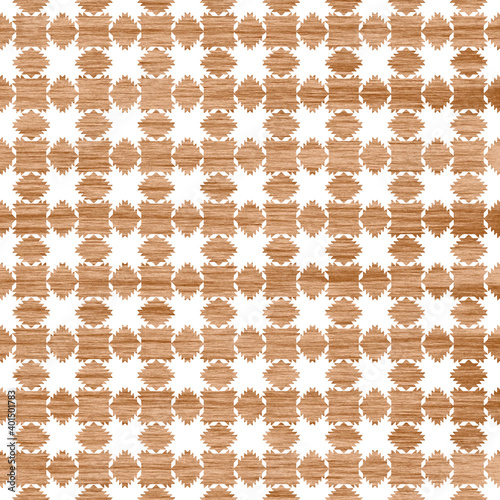 Geometric klim ikat pattern with grunge texture
 photo