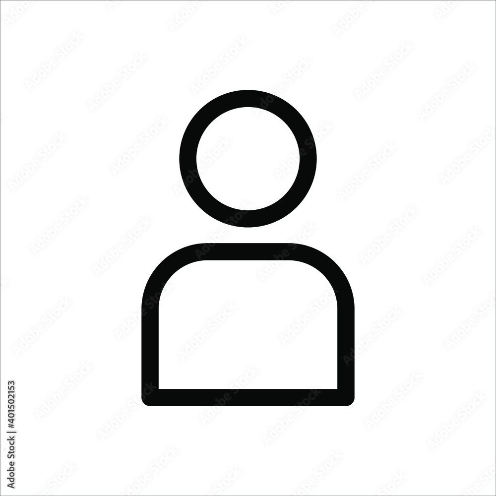 Illustration of human icon vector. User avatar symbol icon modern design color editable on white background Illustration of human icon vector. User avatar symbol icon modern design color editable on white background