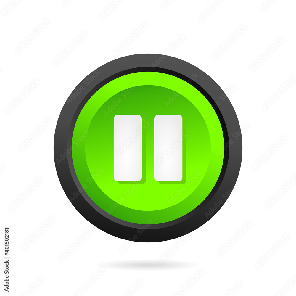 circle push button pause icon circle push button pause icon