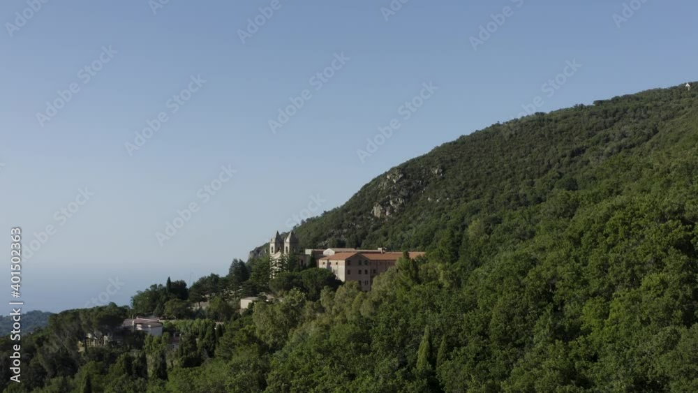 Aerial view of Gibilmanna, a hamlet of Cefalù in Sicily, Italy with the Sanctuary located on the Madonie and dedicated to the Holy Virgin. Aerial view of Gibilmanna, a hamlet of Cefalù in Sicily, Italy with the Sanctuary located on the Madonie and dedicated to the Holy Virgin.