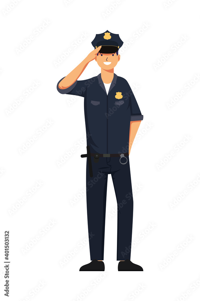 police man professions avatar character