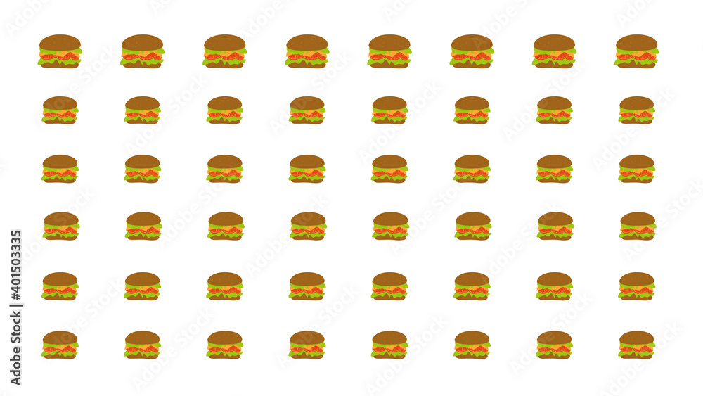 Appetizing burgers on white background illustration. Appetizing burgers on white background illustration.
