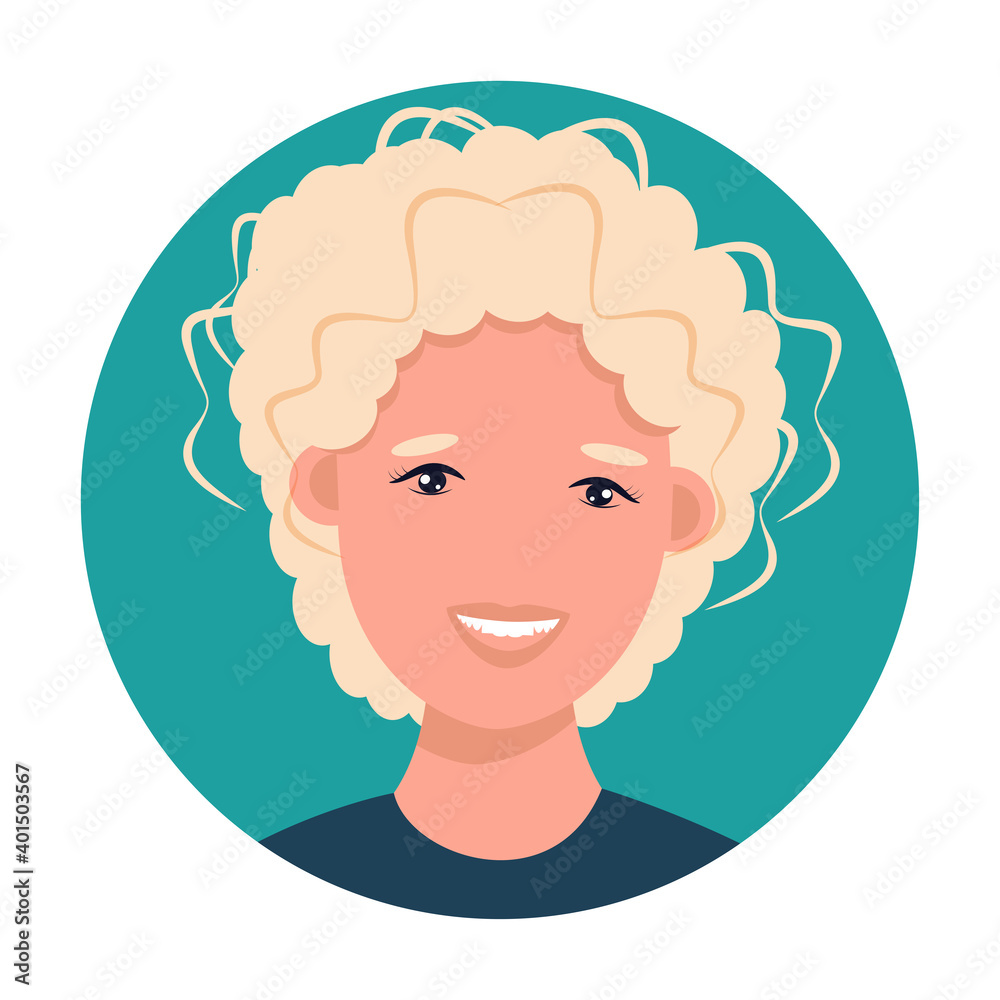 man avatar, portrait of a young caucasian man in flat style man avatar, portrait of a young caucasian man in flat style