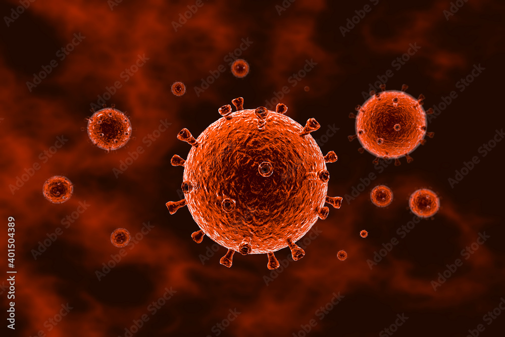 Coronavirus 3D flu background Coronavirus 3D flu background