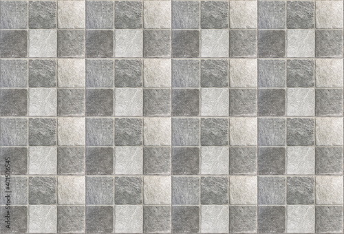 Seamless stone ceramic tiles pattern background.
