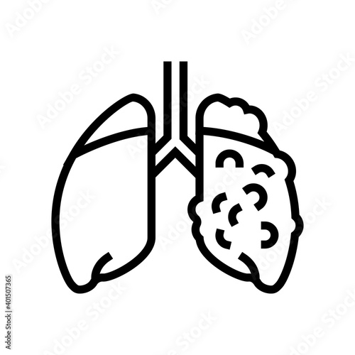 ards respiratory disease line icon vector. ards respiratory disease sign. isolated contour symbol black illustration
