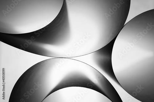 Macro shot of paper, black and white abstract background image