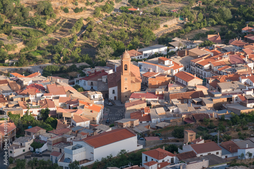 Partial view of the town of Aldeire in southern Spain