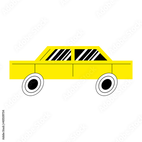 taxi car vehicle service isolated icon