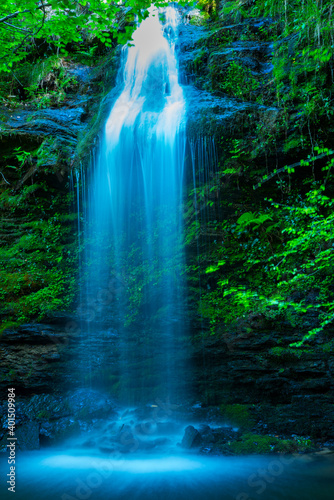 Lami  a waterfall  Lami  a  Saja Besaya Natural Park  Cantabria  Spain  Europe