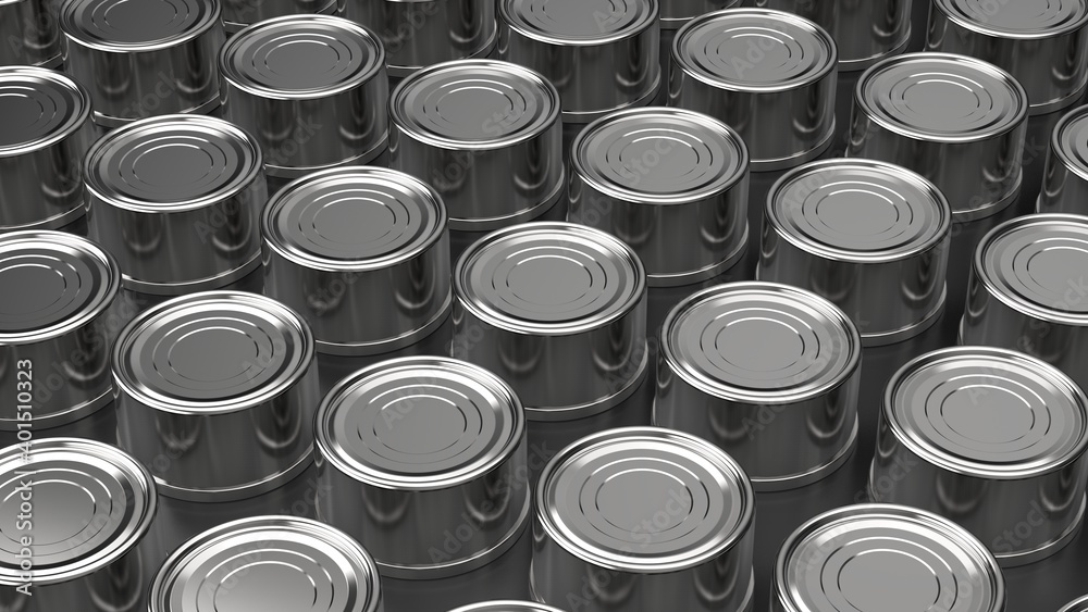 can bottom black background multiple center 3D Render can bottom black background multiple center 3D Render