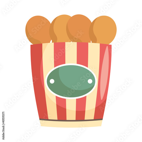 chicken thighs box isolated icon