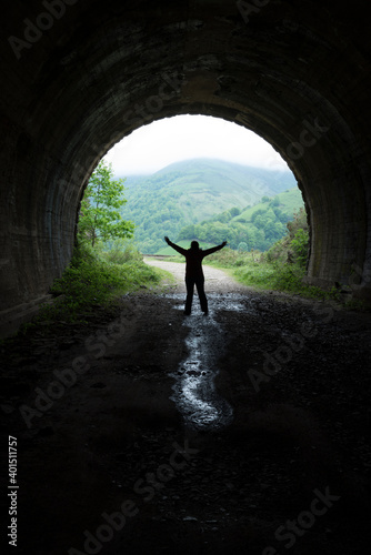 Tuneles de la Enga  a  Vega de Pas  Valles Pasiegos  Cantabria  Spain  Europe