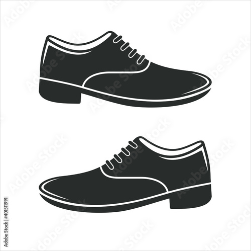office shoes. man shoes. vector art.