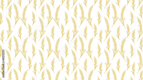 Wheat pattern wallpaper. Rice sign. Rice pattern wallpaper.