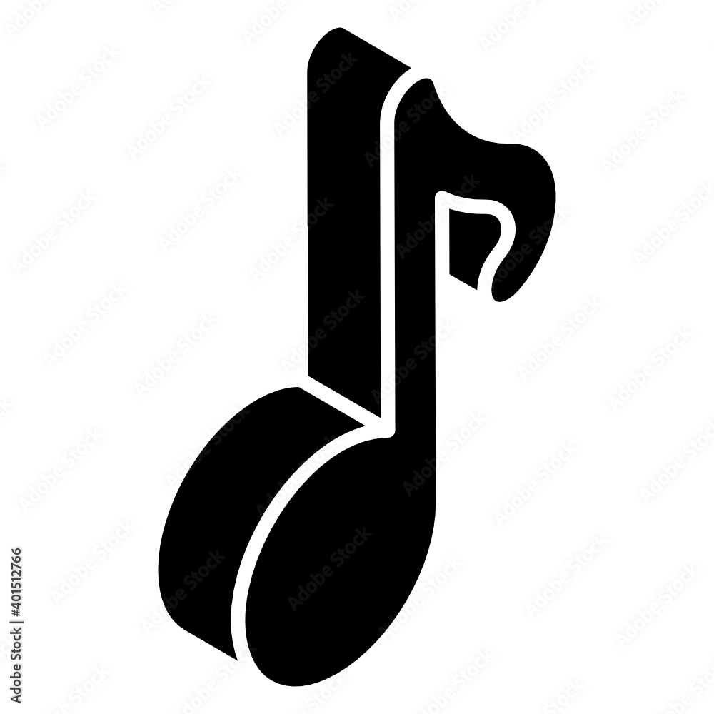 Trendy editable icon of music note, glyph isometric vector
Trendy editable icon of music note, glyph isometric vector