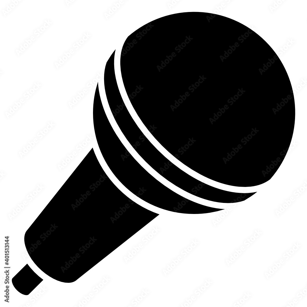 
Audio mic icon, vector design of journalism mic 
