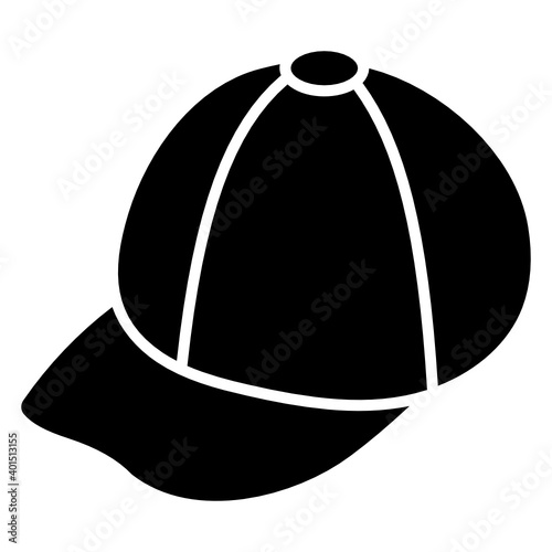 
Mens headwear accessory, shade cap icon of glyph isometric style 
