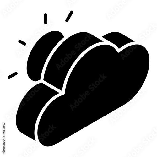 
Sun with cloud showing partly cloudy day icon
