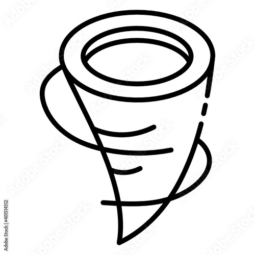 
Modern style of typhoon icon, glyph isometric editable vector  
