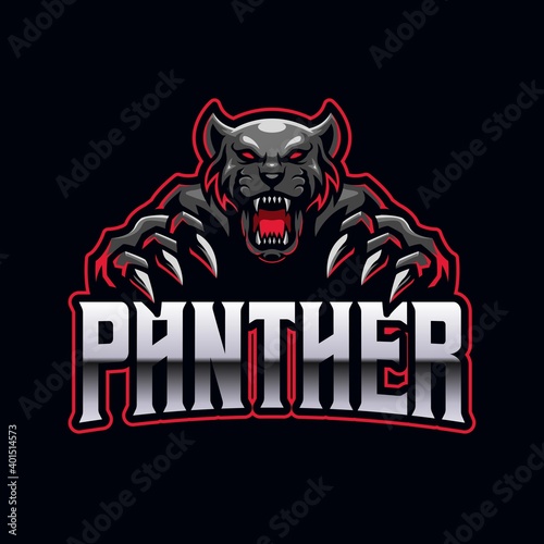 Black Panther E-sports Gaming Logo Mascot Template