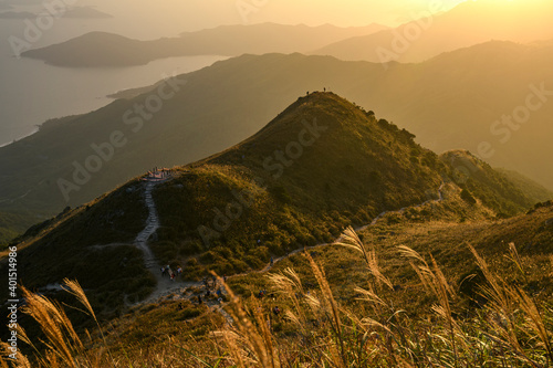 Sunset of  Tai tung shan photo